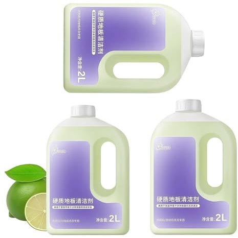 Gcbhfjrcyz 2L Floor Cleaning Solution, Floor Cleaner For Hardwood Tile Hardfloor, Compatible With Narwal All Freo | Freo X Ultra Series Vacuum Cleaners, Robot Vacuums,Lemon Fragrance(3bottle)