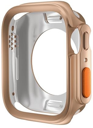 Quirxio Cambiar a Ultra Case para Apple Watch Case 45 mm 44 mm 41 mm 41 mm TPU TPU Cubierta suave para la serie iWatch 9 8 7 6 SE 5 4 Actualización Ultra 2 1 Caso de reloj de 49 mm(Rose Gold,45mm)