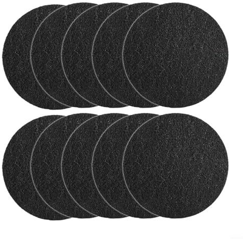 Fauhapyway Kohlefilter, rund, aktivierte Filter für Küche, Komposteimer, Kompostbehälter, Ersatz, 17 cm Durchmesser (rund: 165 x 65 x 10 mm), 8 Stück