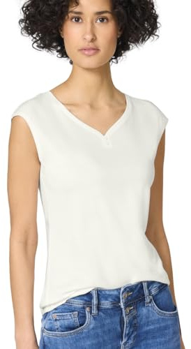 Damen Shirt mit gerundetem V-Ausschnitt