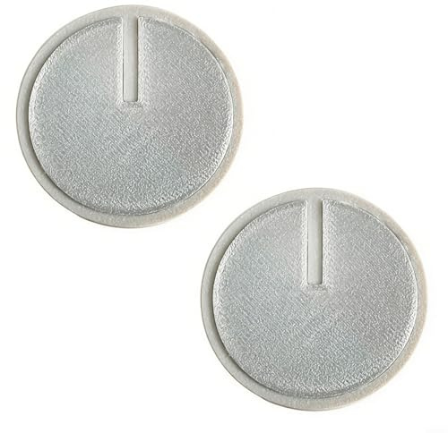 Pomello di comando per fornello a gas W10506367 3021019, regolatore di ricambio in metallo bianco, controllo preciso della temperatura, compatibile con diversi modelli (2PCS)