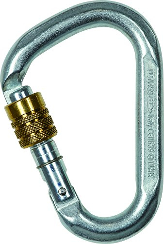 Climbing Technology Snappy SG HMS Edelstahl-Verschluss mit Sicherheitsverschluss, silberfarben, Silber