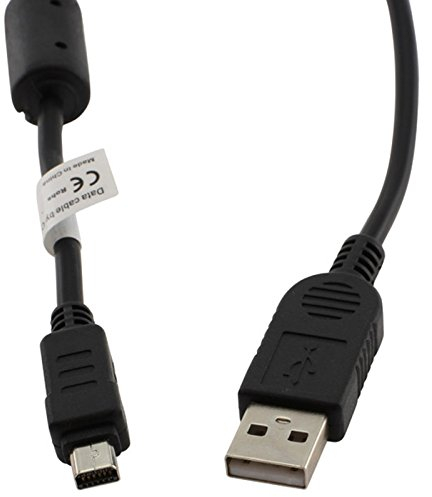 bg-akku24 Ladekabel, Datenkabel, USB-Kabel für Olympus TG-1, TG-2, TG-3, TG-4, TG-320, TG-620, TG-630, TG-810, TG-820, TG-830, TG-835, TG-850, TG-860, TG-870, SH-1, SH-2, SH-21, SH-50, SH-60, SZ-30MR, SZ-31MR, SP-720UZ, SP-800UZ, SP-810UZ, SP-100EE, SZ-10, SZ-11, SZ-12, SZ-14, SZ-15, SZ-16, SZ-20, XZ-1, XZ-2, XZ-10 - CB-USB5 / CB-USB6 / CB-USB8