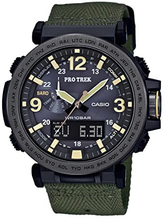 Casio Men Analog-Digital Quartz Watch with Nylon Strap PRG-600YB-3CR
