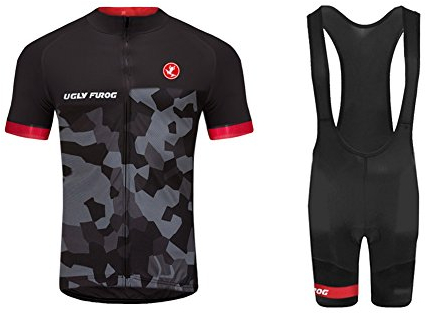 UGLY FROG Radtrikot Anzug Herren Frühling Sport & Freizeit MTB Fahrradbekleidung Kurzarm Hemd Polyester Radsport Männer Hose Set