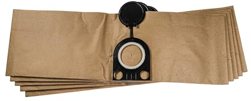 vhbw 5x Sacs compatible avec Metabo AS 1200, AS 20 L, ASA 1201 aspirateur - papier, 61cm x 19cm marron