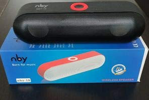 NBY Design Bluetooth Speaker 4.2, Red, Suitable for All Bluetooth-Enabled Devices with Top Extras