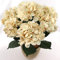 Hortensien-Seidenblumenstrauß, sieben Köpfe pro Strauß, UV-beständig, für drinnen und draußen, Seidenpflanze, verstellbarer Stiel, Hochzeit, Tafelaufsatz und Event-Dekoration (beige)