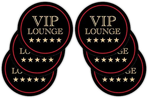 for-collectors-only VIP Lounge Untersetzer V I P Coaster 6er Set Bierdeckel 6 Stück V.I.P. 5 *****