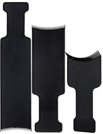 FRCOLOR Haar Highlighting Trennbrett Balayage Board Haarfärbemittel Friseur Flat Top Paddle Board Kamm Haarfärbemittel Tönung Liefert 3 Stück