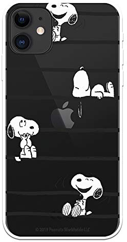 Offizielle Snoopy Snoopy Schutzhülle für iPhone 12 Mini, gestreift, zum Schutz Ihres Handys. Flexible Silikonhülle für Apple mit offizieller Lizenz von Peanuts.