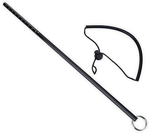 CHICIRIS Scuba Diving Pointer Rod bunter Hummerstab Aluminiumlegierung Diving Noice Maker mit Lanyard(Schwarz)