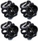 Pinces à Cheveux pour Femmes,4 Pièces Grande Pinces Cheveux en Plastique Grosse Poulpe Griffe à Cheveux pour Femmes avec Cheveux épais,Noir