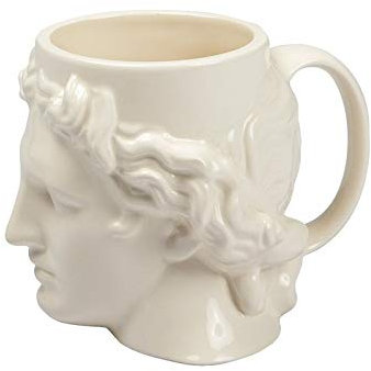 Tasse de tête de David en céramique Grande capacité Antique Grecque Apollo Sculpture Tasse Bureau Tasse à café personnalisée décoration de Bureau Tasse (05)