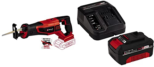 Einhell Akku-Universalsäge TE-AP 18/28 Li BL Power X-Change (Li-Ion, 18 V, 28 mm Hubhöhe, bürstenloser Motor, drehbarer Hauptgriff, Anti-Vibrations-Funktion, inkl. 4,0 Ah Akku und Ladegerät)
