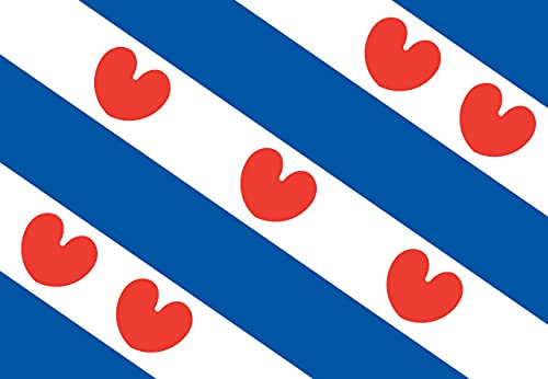 2X Auto Aufkleber Friesland - Flagge 2X Car Sticker Fahne Niederländische Provinz (ca. 8 cm)