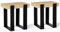 IDMarket Phoenix Nachttische, 2 Stück, Holz und Schwarz