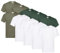 Fruit of the Loom Men's Original T. T-Shirt (Pack of 10), 4 x White + 3 x Olive + 3 x Bottle Green + 1 Hl Purchase Notepad, L