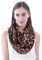 Damen Schlauchschal mit Leopardenmuster, leicht, Braun, Schwarz, Weiß, One size