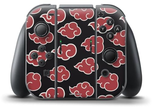 DeinDesign Skin kompatibel mit Nintendo Switch Controller Folie Sticker Naruto Shippuden Pattern Akatsuki