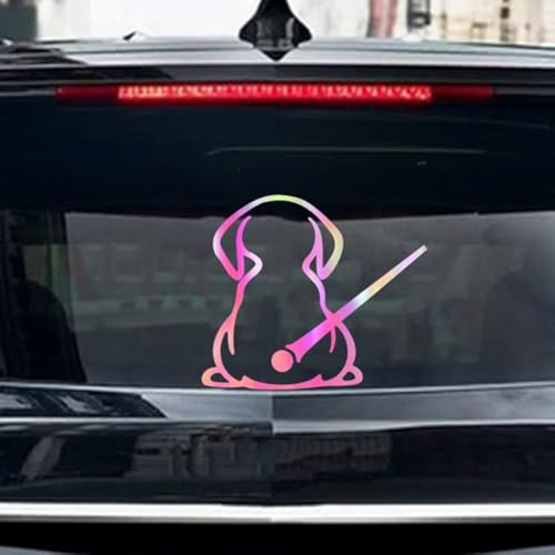 Leniutor Hunde-Wischer-Aufkleber für Autos, wasserfester Vinyl-Aufkleber mit niedlichem, wedelndem Hundeschwanz für die Heckscheibe und Windschutzscheibe, lustiger, liebenswerter