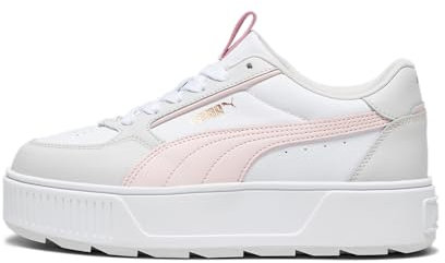 PUMA Karmen Rebelle, Scarpe da Ginnastica Donna, Bianco Frosty Rosa Piuma Grigio, 40 EU