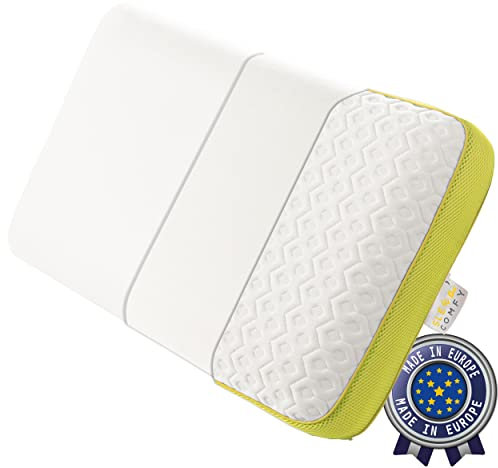 SLEEP COMFY Premium Weich AIR-MESH Nackenstützkissen, Smart Memory Foam Kissen, Ergonomisches, Orthopädisches Nackenkissen Kopfkissen, Schlafkissen für Rückenschläfer, Bauchschläfer, Seitenschläfer