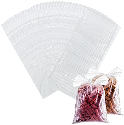 Realure 100 Stück PVA Beutel Angeln, PVA Beutelen Karpfenangeln, Schnell Auflösende PVA Bags für Boilies Karpfen, Futter, Dosenmais, Fischmehl, Pellets Angeln, Feederfischen, Angeltouren (70×100mm)
