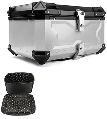 Wnanch Top Case Motorbike Top Box Tool Chest With Bracket Base Plate 28L 36L 45L 55L 65L 80L 100L Motorbike Tail Box Motorcycle Trunk(D-55L)