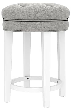 Hillsdale Krauss Backless Swivel Counter Height Stool, White