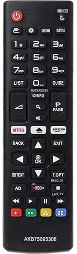 Telecomando universale AKB75095308 compatibile con vari televisori LG Ultra HD con pulsanti Netflix Amazon per LG TV 28MT49S 32LJ610V 43UJ630V 43UJ634V