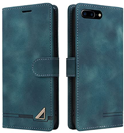 OKZone Kompatibel mit iPhone 6S Plus/iPhone 6 Plus(4,7 Zoll) Hülle, Halterung Standfunktion Kartenfach Wallet Schutzhülle 360 Grad Stoßfest Leder Schutzhülle Handyhülle für iPhone 6S Plus (Grün)