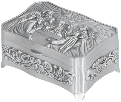Birtern Schmuckschatulle, Schmuck-Organizer-Box - Vintage Rosenkranz Halskette Behälter - Tragbares Rosenkranz-Andenkenetui für Ehering, Armband, Ohrring, Schmuck