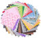 Rebanky 70 Stücke Baumwollstoff Patchwork Bedruckte Stoff Quadrate15×15cm Stoff Baumwolle Blume Bundle Quadrate Blume Baumwollstoff Quilten Bündel für DIY Artcraft，vielfältigem Muster Nähen Handwerk