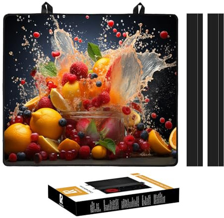 KitchenRaku Hob Cover 61x53cm, Electric Hob Covers, Ceramic Hob Covers, Induction Hob Covers, Glass Hob Covers, Hob Covers for Electric Cookers to Protect from Scratches (Pattern 35)