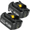2X 18V 5,0Ah Ersatzakku für Makita Akku BL1830 BL1850 BL1860 BL1860B BL1850B BL1830B BL1840 BL1820 BL1815 BL1835 BL1845 194205-3 LXT-400 with LED Indikator
