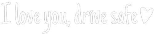 I Love You Driving Safe Mirror Sticker Rearview Decal, Vinyl Decal, Waterproof Car Sticker Car Cosmetic Mirror Car Rearview Mirror Decorative Stickers