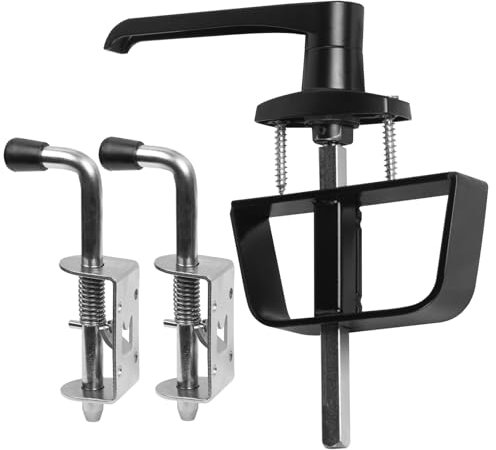 GEDSIOLD Kit de quincaillerie pour porte d'abri de jardin avec charnières, loquet, serrure et poignée – Ensemble complet de quincaillerie pour porte d'abri de jardin