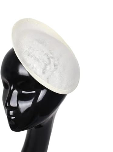 MOHUIED 20CM Fascinator Basen Nachahmung Fascinator Hüte Basis Frauen Hochzeit Party Headwear Fascinator Anlasshut Hochzeitshut Kopfschmuck(Beige)