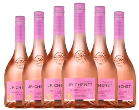 JP. Chenet Medium Sweet Rose Halbtrocken Halbsüß Vin de Pays d'Oc 75 cl Verstärkter Wein (Karton mit 6 Flaschen von 75 cl)