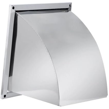 LXP Campana extractora de Acero Inoxidable for Pared Exterior, Extractor Cuadrado for Cocina y Restaurante, Campana extractora Grande con Rejilla(8IN)