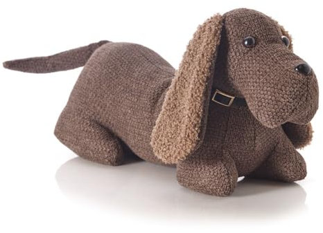 Max The Boucle Long Eared Dog Doorstop | Novelty Decorative Fabric Animal Door Stop | Dog Shaped Door Stopper 1.5kg - 38cm
