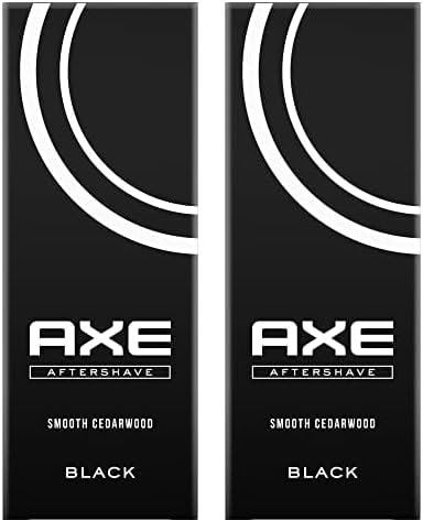 Axe Aftershave Black für gepflegte Haut mit würzig-maskulinem Duft nach Zedernholz und gefrorener Birne 100 ml 1 Stück (Packung mit 2)