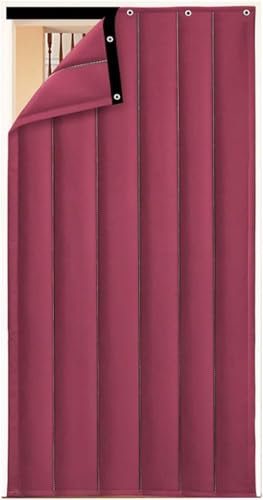 ZFGOJNBH Porta a Soffietto Magnetica con Isolamento Termico, 85x205 cm, Tende oscuranti per Porte e finestre, Porta a Soffietto Magnetica con Isolamento dal Vento, Ventilazione con Chiusura Automatic