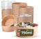 Greenwich Packaging Takeaway Salad Bowls with lids (50pcs 750ml) | Disposable Bowls for Hot & Cold Food | 15cm Diameter | Leakproof, BPA-Free Eco Food Containers