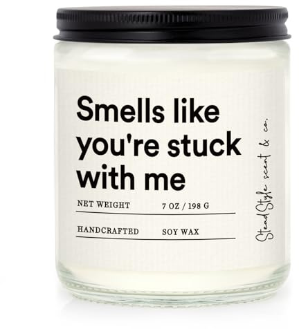 SteadStyle Funny Anniversary Candle Gifts for Boyfriend Girlfriend | Valentines Gifts for Him Her Men, Best Friend Friendship Birthday Present for Women, Bestie, Christmas Lavender Scented 7oz