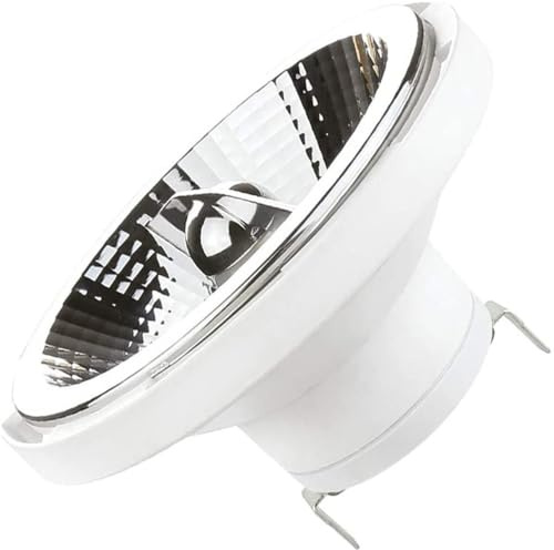 HHF Home Lighting, Lot de 10 Ampoules LED AR111 COB, AC/DC 12 V, 12 W, GU10/G53 ES111, 111 x 68 mm, en Aluminium(Warm White,G53 12W)
