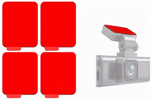 Yanfini 4-Pack Heavy-Duty Adhesive Pads, Compatible with REDTIGER Dash Cam Mounts, Secure Windshield Bond, Heat-Resistant, No Residue (1.61 × 1 in)