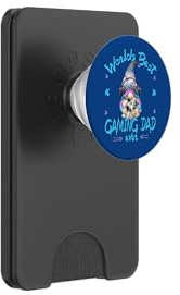 Funny Gaming Gnome Grandpa For Worlds Best Gamer Dad PopSockets PopWallet per MagSafe