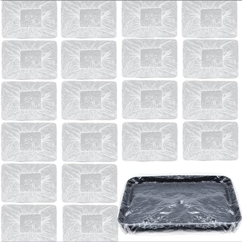 rflaueo 20pcs 18in Paint Tray Liners plastic paint roller tray liners for Walls and Ceilings Painting DIY Projects(U355-20)